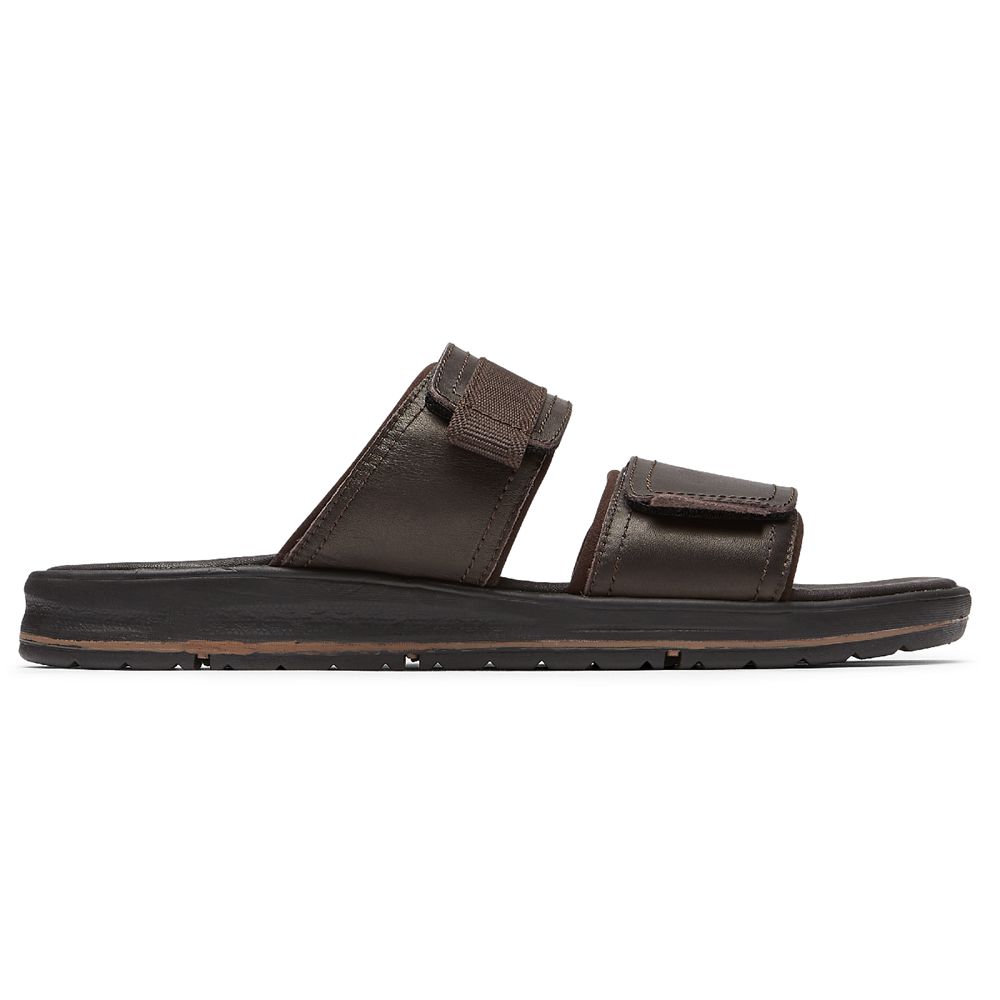 Rockport Canada Lucky Bay Dress - Mens Slides Brown (OBL761309)